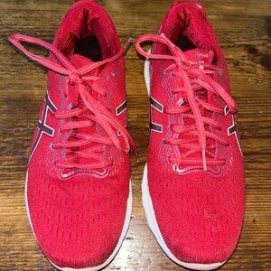 Asics Womens Low Cut Gel Nimbus 24 F5821122 Red Running Shoes Sneakers Size 9.5